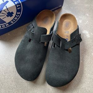 Birkenstock Boston black leather suede 39 normal/narrow